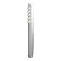 Brauer Brauer Brushed Carving Regendoucheset: Thermostatische Inbouwkraan met Drukknoppen, Gebogen Wandarm, Douchekop 30cm, Glijstang met Wateruitlaat, Staafhanddouche & Doucheslang - Set 64 - Geribbeld Draaiknoppen - PVD - Geborsteld RVS