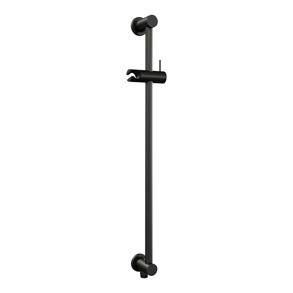 Brauer Brauer Black Carving Regendoucheset: Thermostatische Inbouwkraan met Drukknoppen, Plafondarm, Douchekop 30cm, Glijstang met Wateruitlaat, 3-Standen Handdouche & Doucheslang - Set 72 - Geribbeld Draaiknoppen - Mat Zwart