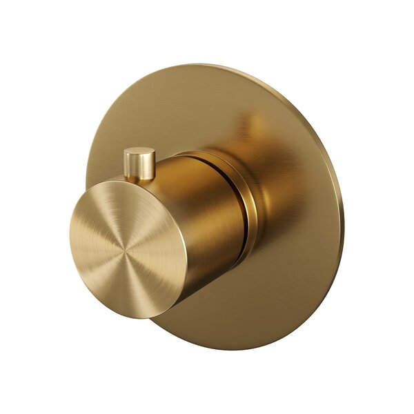 Brauer Brauer Gold Edition Inbouw Thermostaat - Draaiknop - PVD - Geborsteld Goud