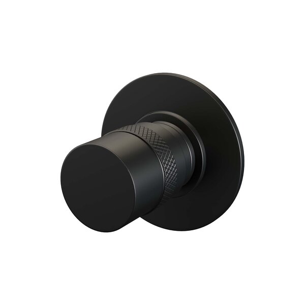 Brauer Brauer Black Edition Inbouw Stopkraan - Draaiknop - Mat Zwart