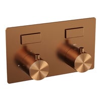 Brauer Brauer Copper Edition Thermostatisch Inbouwkraan met 2-Weg Omstel - 2 Drukknoppen & 2 Draaiknoppen - PVD - Geborsteld Koper