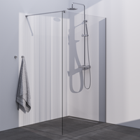 Brauer Brauer Chrome Season Inloopdouche - 8mm Helder Glaswand - 120x200cm - Muurprofiel & Stabilisatiestang - Chroom