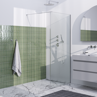 Brauer Brauer Chrome Frame - Inloopdouche - 8mm Helder Glaswand met Frame - 90x200cm - Muurprofiel & Stabilisatiestang - Chroom