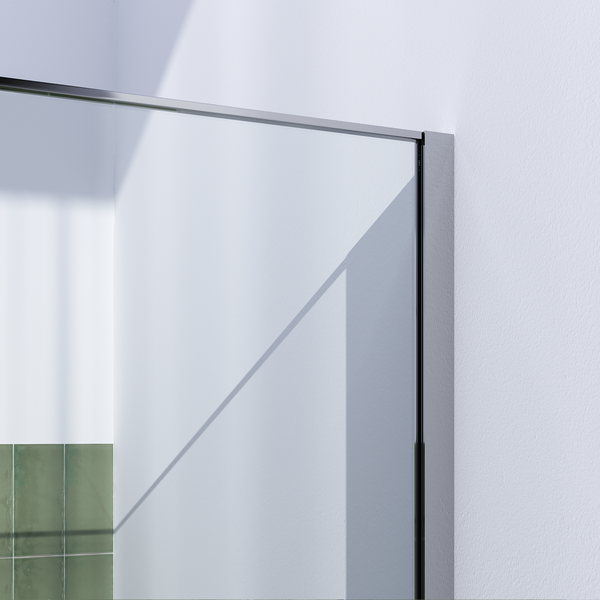 Brauer Brauer Chrome Frame - Inloopdouche - 8mm Helder Glaswand met Frame - 90x200cm - Muurprofiel & Stabilisatiestang - Chroom