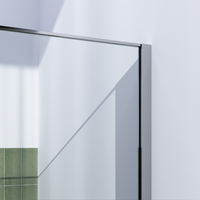 Brauer Brauer Chrome Frame - Inloopdouche - 8mm Helder Glaswand met Frame - 100x200cm - Muurprofiel & Stabilisatiestang - Chroom
