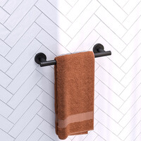 Brauer Brauer Black Edition Handdoekrek - 30cm - Mat Zwart