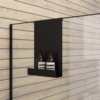 Brauer Brauer Black Edition Doucherek met Glasklem - Hangend - Mat Zwart