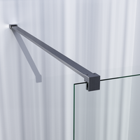 Brauer Brauer Brushed Season Inloopdouche - 8mm Helder Glaswand - 110x200cm - Muurprofiel & Stabilisatiestang - Geborsteld RVS