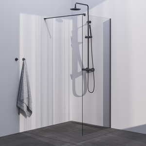 Brauer Season Inloopdouche - Helder -  8mm - 80x200cm - Geborsteld Gunmetal