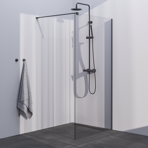 Brauer Season Inloopdouche - Helder -  8mm - 110x200cm - Geborsteld Gunmetal