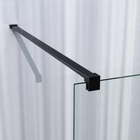 Brauer Brauer Gunmetal Season Inloopdouche - 8mm Helder Glaswand - 120x200cm - Muurprofiel & Stabilisatiestang - Geborsteld Gunmetal