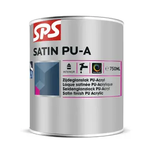 SPS Satin PU-A Zijdeglans Acryllak - Waterbasis - 750ml - RAL9010