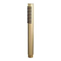 Brauer Brauer Gold Edition Regendoucheset: Thermostatische Inbouwkraan met 3-Weg Omstel, Gebogen Wandarm, Douchekop Ø20cm, Wandaansluitbocht, Staafhanddouche & Doucheslang - Set 75 - Draaiknoppen - Geborsteld Goud