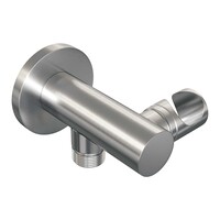 Brauer Brauer Brushed Edition Regendoucheset: Thermostatische Inbouwkraan met 3-Weg Omstel, Rechte Wandarm, Douchekop Ø20cm, Wandaansluitbocht, Staafhanddouche & Doucheslang - Set 73 - Draaiknoppen - Geborsteld RVS