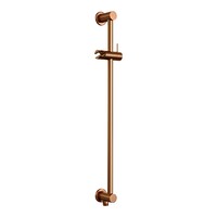 Brauer Brauer Copper Carving Regendoucheset: Thermostatische Inbouwkraan met 3-Weg Omstel, Plafondarm, Douchekop Ø20cm, Geintegreerde Glijstang, Staafhanddouche & Doucheslang - Set 89 - Draaiknoppen - Geborsteld Koper