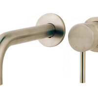 Wiesbaden Wiesbaden Caral Inbouw Wastafelkraan met Uitloop & Rozetten - Afbouwdeel - Geborsteld RVS