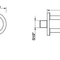 Wiesbaden Wiesbaden Caral Inbouw Wastafelkraan met Uitloop & Rozetten - Afbouwdeel - Geborsteld Gunmetal