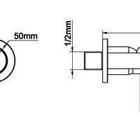 Wiesbaden Wiesbaden Slim Inbouw Wastafelkraan met Uitloop & Rozetten - Afbouwdeel - Geborsteld Messing
