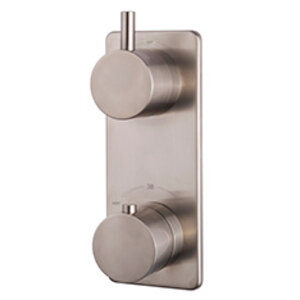 Wiesbaden Caral Thermostatische Inbouwdouchekraan met 2-Weg Omstel - Geborsteld RVS