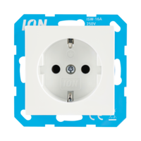 ION Industries ION Industries Wandcontactdoos RA V1/J1 Alpin Wit