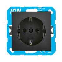 ION Industries ION Industries Wandcontactdoos RA V1/J1 Mat Zwart