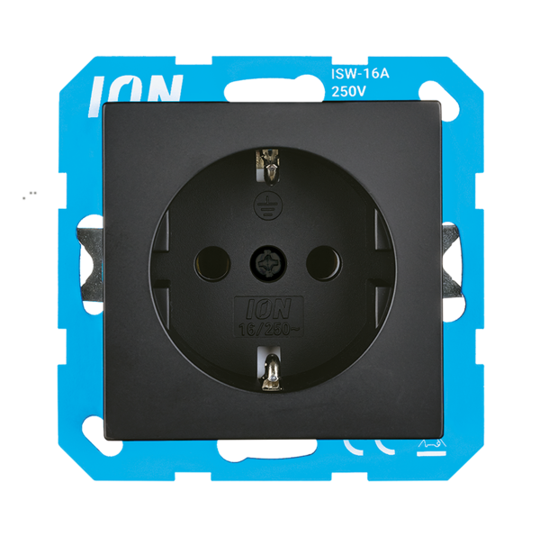 ION Industries ION Industries Wandcontactdoos RA V1/J1 Mat Zwart