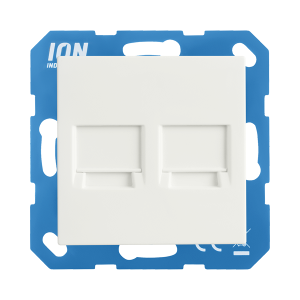 ION Industries ION Industries Modular Jack 2-voudig met Centraalplaat V1/J1 Alpin Wit