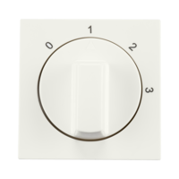 ION Industries ION Industries Centraalplaat met Draaiknop  3-standenschakelaar met Nulstand V1/J1 Alpin Wit