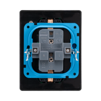ION Industries ION Industries Wandcontactdoos Half Opbouw 2-voudig RA Mat Zwart