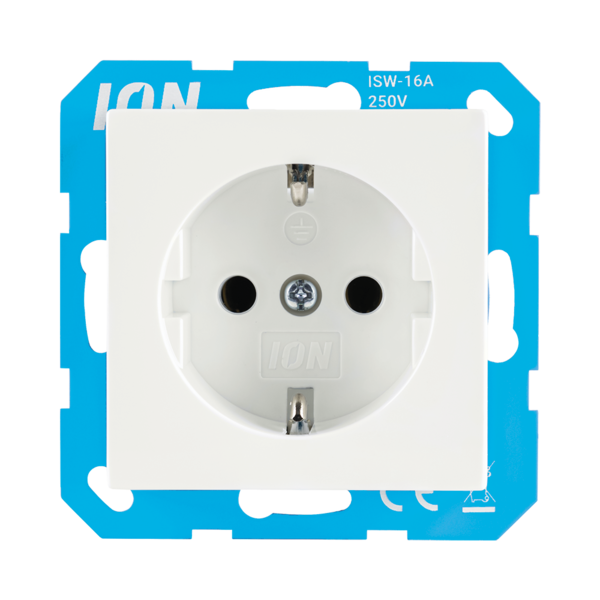 ION Industries ION Industries Wandcontactdoos RA met Aanraakbeveiliging V1/J1 Alpin Wit