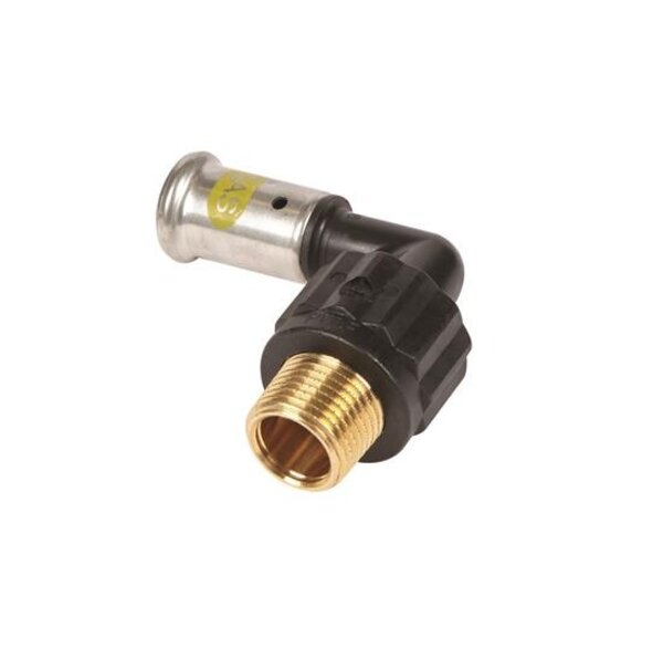Henco Henco Verloop Kniekoppeling - Gas - Pers x Buitendraad - Kunststof - 20mm x 3/4"