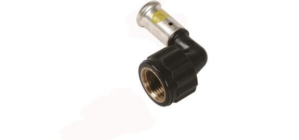 Henco Henco Verloop Kniekoppeling - Gas - Pers x Binnendraad - Kunststof - 16mm x 1/2"