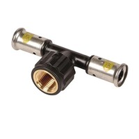 Henco Henco Verlopend T-Koppeling - Gas - Pers x Binnendraad - Kunststof - 20mm x 1/2" x 20mm