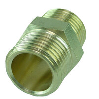 Gasdraad Dubbele Nippel 3/8 Bui messing