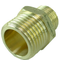 Gasdraad verloopnippel 3/4x3/8 Bui messing