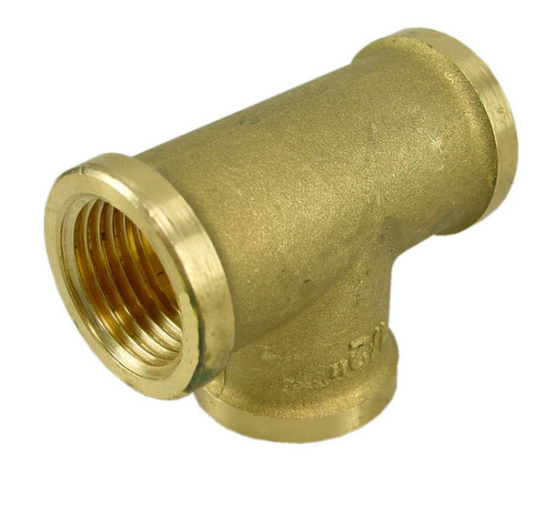 Gasdraadfitting Teestuk 3/8 Bi messing