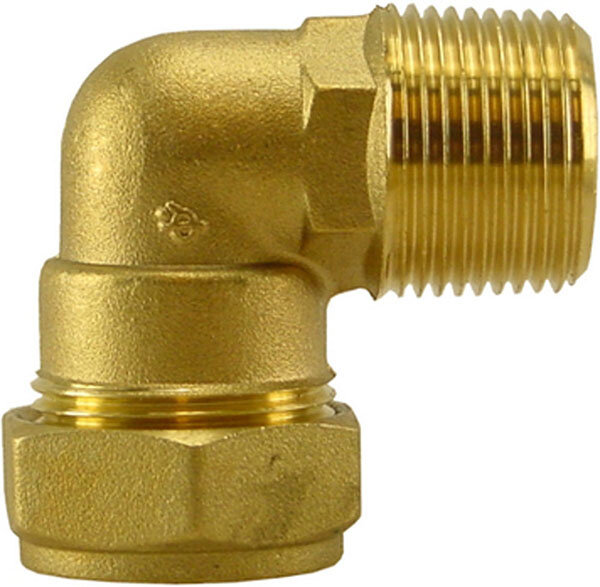 Kniekoppeling - Knel x Buitendraad - 12mm x 3/8"