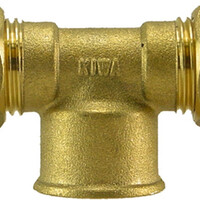 Verlopend T-Koppeling - Knel x Binnendraad - 22mm x 1/2" x 22mm