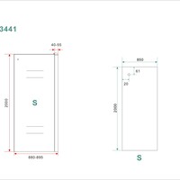 Wiesbaden Wiesbaden Puerta Zijwand - Muurprofiel - Nano Coating - 8mm Helder Glas - 90x200cm - Chroom