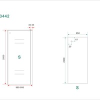 Wiesbaden Wiesbaden Puerta Zijwand - Muurprofiel - Nano Coating - 8mm Helder Glas - 100x200cm - Chroom