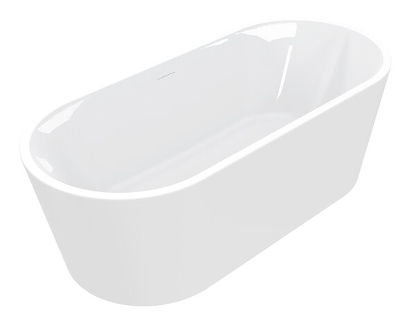 Wiesbaden Wiesbaden Libero Acryl Vrijstaande Ligbad inclusief Clickwaste, Sifon & Potenset - 178x80x59cm - Wit
