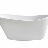 Wiesbaden Wiesbaden Trapeze Acryl Vrijstaande Ligbad inclusief Clickwaste, Sifon & Potenset- 150x72x66cm - Wit