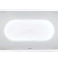 Wiesbaden Wiesbaden Wall Acryl Half-Vrijstaande Ligbad inclusief Clickwaste, Sifon & Potenset - 170x75x58cm - Wit