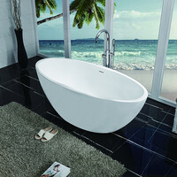 Wiesbaden Wiesbaden Oval Acryl Vrijstaande Ligbad inclusief Clickwaste, Sifon & Potenset - 170x78x60cm - Wit