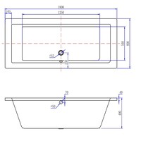 Wiesbaden Wiesbaden Santino Acryl Inbouw Ligbad -180x80x49cm - Wit