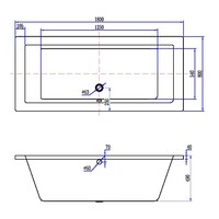 Wiesbaden Wiesbaden Santino Acryl Inbouw Ligbad -180x80x49cm - Mat Wit