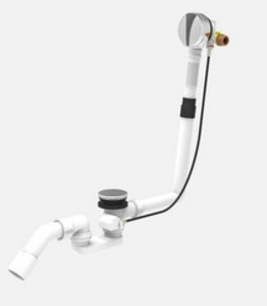 Wiesbaden Wiesbaden Basic Badafvoer met Clickwaste, Badoverloop & Badvulcombinatie - Chroom