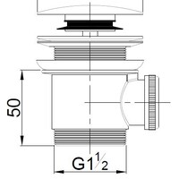 Wiesbaden Wiesbaden Badafvoer met Clickwaste t.b.v. Vrijstaande Bad - Chroom