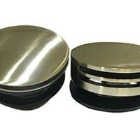 Wiesbaden Wiesbaden Badvoer Knop/Plug met Clickwaste met Badoverloop & Badvulcombinatie - Afbouwdeel - Geborsteld RVS