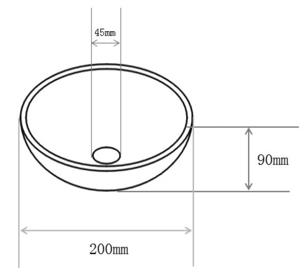 Wiesbaden Wiesbaden Consilio Keramisch Waskom - Rond - Ø20x9cm - Mat Zwart